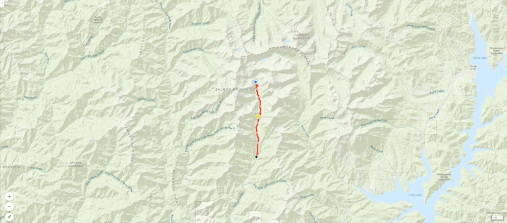 Map of Canyon Creek Lakes